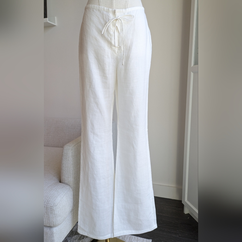 NAFNAF Linen Lace-Up Pant